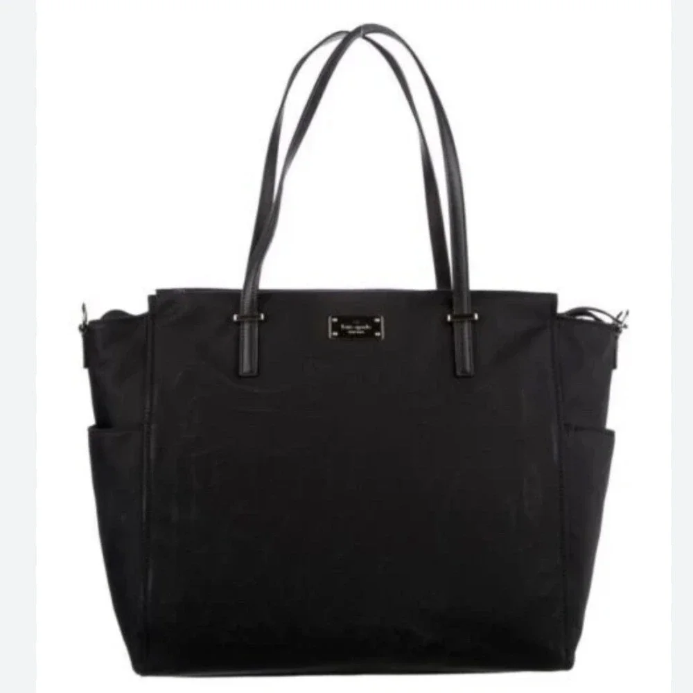 Kate Spade New York Black Nylon Baby Bag Diaper Tote Shoulder Bag